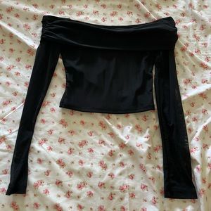 COPY - Motel Rocks Mesh Off the Shoulder Long Sleeve